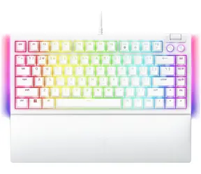 Razer BlackWidow V4 75 % weiß / Gaming-Tastatur / mechanisch / Razer orange / RGB / USB-C / US-Layout