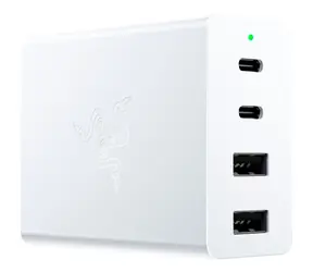Razer USB-C 130W GaN Ladegerät weiß / Schnellladegerät / 130W / 2x USB-C / 2x USB-A 
