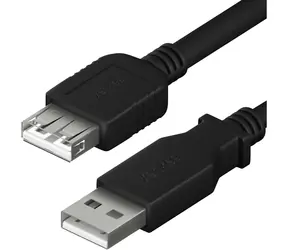 YENKEE YCU 014 BK Verlängerungskabel USB-A (M) - USB-A (F) 1,5 m schwarz 
