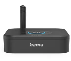 HAMA Bluetooth-Audio-Adapter Link.it Solo Schwarz / 50m Reichweite / Bluetooth 5.3 / MicroSD / 3,5mm Klinke 