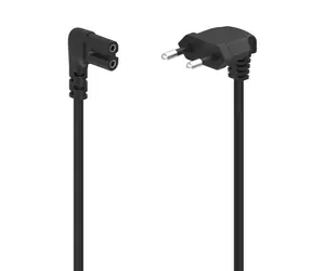 HAMA Netzkabel CEE 7/16 Euro - Stecker C7 1,5m schwarz