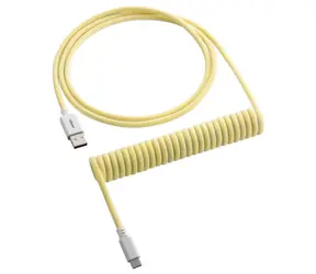 CableMod Classic Spiral- Cable USB-C - USB-A 1,5 m Lemon Ice/Tastaturkabel
