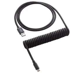 CableMod Classic Spiral- Cable USB-C - USB-A 1,5 m Mitternachtsschwarz / Kabel für Tastatur