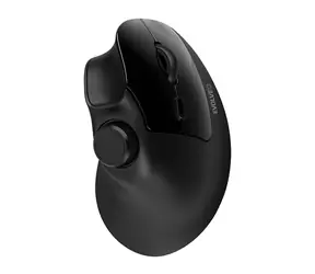 Evolveo TwinVerti schwarz / Ergonomische kabellose Maus / optisch / 1600 DPI / 7 Tasten / RF 2,4 GHz / Bluetooth 
