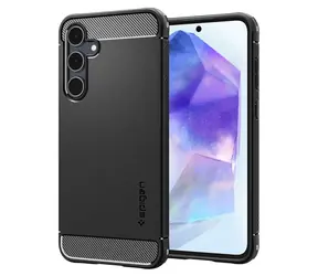 Spigen Rugged Armor Schutzhülle für Samsung Galaxy A55 schwarz 