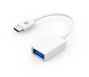 HP DHC-TC105 Adapter USB-A 3.0 (F) - USB-C 3.0 (M) 15 cm weiß