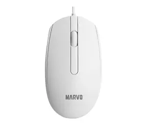 Marvo MS003 weiß / Maus / optisch / 1000 DPI / 3 Tasten / USB-A / 1,25 m 