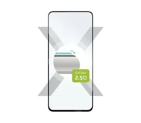 FIXED Full-Cover Schutzglas aus gehärtetem Glas für Motorola Moto G04/G24 schwarz / Verklebung über das gesamte Display 