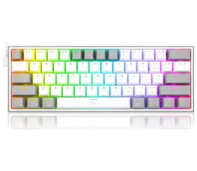Redragon K617 Fizz Rotgrau / Gaming-Tastatur / mechanisch / Schalter rot / USB / US
