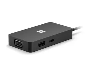 Microsoft Surface USB-C Travel Hub schwarz / Dockingstation / 1x USB-C / 1x USB-A / RJ-45 / HDMI / VGA
