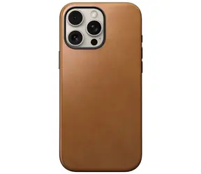 Nomad Modern Leather Case Lederhülle für Apple iPhone 16 Pro Max english tan