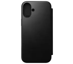 Nomad Modern Leather Folio Case für Apple iPhone 16 PLUS Schwarz
