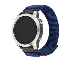 FIXED Nylon-Sportarmband für Garmin QuickFit 22 mm, dunkelblau