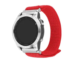 FIXED Nylon-Sportarmband für Garmin QuickFit 22 mm rot