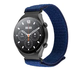 FIXED Nylon-Sportarmband mit Schnellverschluss 20 mm für Smartwatch dunkelblau