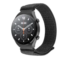 FIXED Nylon-Sportarmband mit Schnellverschluss 20 mm für Smartwatch, dunkelgrau