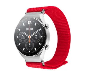 FIXED Nylon-Sportarmband mit Schnellverschluss 20 mm für Smartwatch rot
