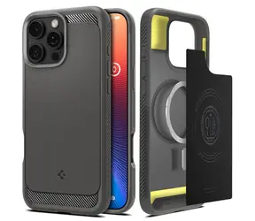 Spigen Rugged Armor MagSafe Schutzhülle für Apple iPhone 16 Pro Max grau