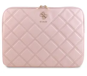 Guess PU Quilted 4G Metal Logo Notebook Cover 13/14" rosa