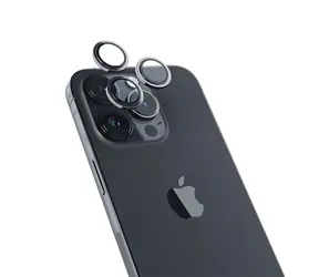 Epico Aluminium-Objektivschutz, schützendes Kameraglas für Apple iPhone 14 Pro/ 14 Pro Max, Space Black