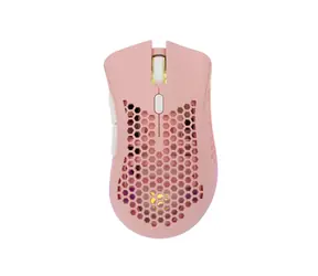 White Shark LIONEL rosa / kabellose Gaming-Maus / optisch / 10000 DPI / 6 Tasten / RGB / USB