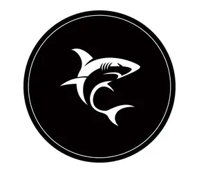 White Shark PHARAOH Schutzmatte unter dem Stuhl schwarz-weiß / rund / Durchmesser 120 cm 