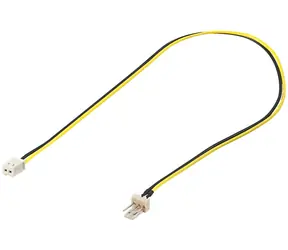 PremiumCord Fan-Stromkabel vom 2-Pin-FAN- zum 3-Pin-FAN-Anschluss / zum Einstecken in den Lüfter