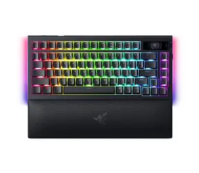 Razer BlackWidow V4 Pro 75 % Schwarz / Kabellose Gaming-Tastatur / Mechanisch / OLED-Display / US