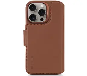 Decoded Leather Abnehmbare Wallet abnehmbare Lederhülle für Apple iPhone 16 Pro braun