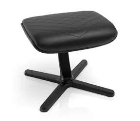 noblechairs Fußstütze 2 schwarz / Fußhocker / PU-Leder / verstellbar / maximale Neigung 45°