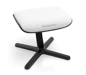 noblechairs Fußstütze 2 White Edition weiß / Fußstütze / PU-Leder / verstellbar / maximale Neigung 45°