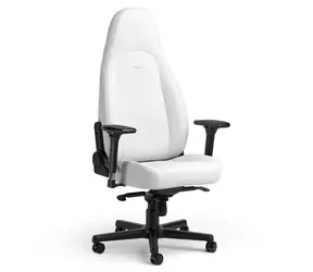 noblechairs ICON White Edition / Gaming Stuhl / Kunstleder / verstellbar / Rollen / Tragkraft 150 kg  