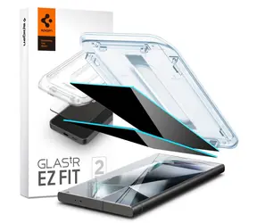 Spigen Glass tR EZ Fit Privacy 2 Pack Schutzglas für Samsung Galaxy S24 Ultra