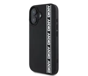DKNY 3D Rubber Repeat Logo Line Backcover für Apple iPhone 16 schwarz