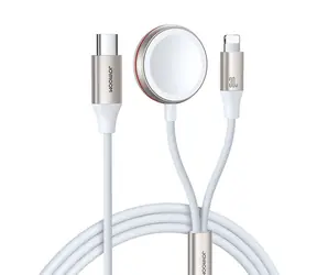 Joyroom S-IW012 Kabel 2in1 USB-C (M) - Lightnig (M) + magnetisches Ladegerät 1,5 m weiß 