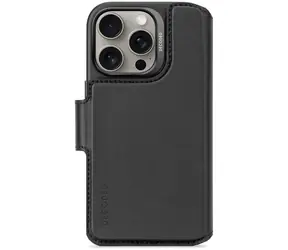 Decoded Leather Abnehmbare Wallet abnehmbare Lederhülle für Apple iPhone 16 Pro schwarz