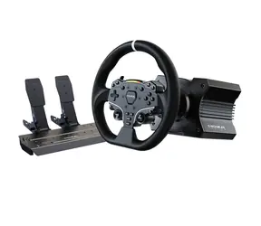Moza R5 Racing Set / Rennlenkrad und Pedalset / R5 DD Radstand / SR-P Lite Pedale / Tischmontage 
