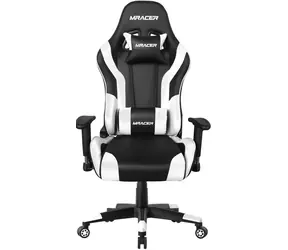 Mercury MRacer Gamingstuhl schwarz-weiß / 127-136cm / Kunstleder / 120 kg
