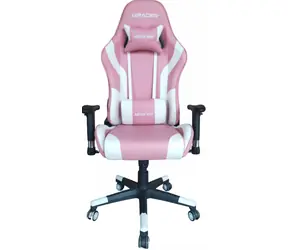 Mercury MRacer Gamingstuhl weiß-pink / 127-136cm / Kunstleder / 120 kg
