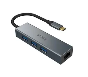 Akasa AK-CBCA20-18BK Dockingstation / 3x USB-A 3.0 / 1x Ethernet 