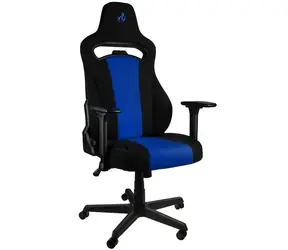 Nitro Concepts E250 schwarz-blau / Gaming-Stuhl / Stoff / verstellbar / Rollen / Belastbarkeit 125 kg 