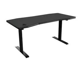 Nitro Concepts D16E Carbon black / Gaming-Tisch / B: 160 cm / H: 75 cm / elektrisch höhenverstellbar / Belastbarkeit 70 kg 