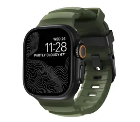 Nomad Rocky Point Bandarmband für Apple Watch 49/46/45/44/42 mm Schwarz/Wald