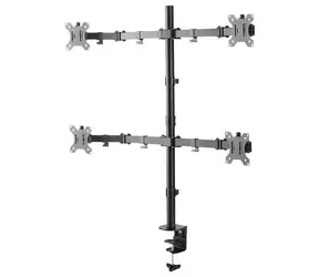 Neomounts FPMA-D550D4BLACK schwarz / Halterung für bis zu 4 Monitore / 13-32" / Tragkraft 24kg / VESA 75 + 100