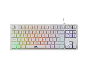 Baracuda KRILL Gaming Membrantastatur / US-Layout / 1,5m / RGB / USB / Antighosting 19 Tasten / weiß