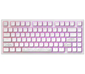 Dark Project ALU81A Terra Nostra weiß / Gaming-Tastatur / mechanisch / g3ms Moonstone-Schalter / RGB / USB / 1,8 m