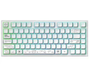 Dark Project ALU81A Terra Nova Wireless weiß / Gaming-Tastatur / mechanisch / g3ms Moonstone-Schalter / RGB / BT & 2,4GHz