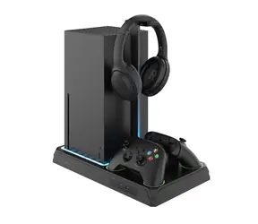 FIXED Multifunktionsstation für Xbox Series X und S mit Belüftung und Aufladung für zwei Xbox Controller schwarz