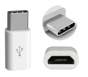 Aligator Adapter microUSB - USB-C weiß für Ladegeräte und Datenkabel