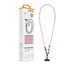 Aligator Echt Nylonkabel / Universalkabel für Mobiltelefone / hellrosa